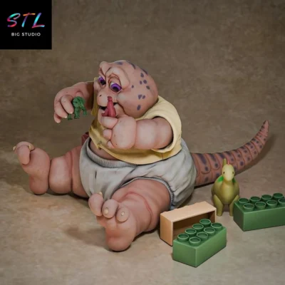 diorama baby sinclair stl dinosaurs para impresion 3d