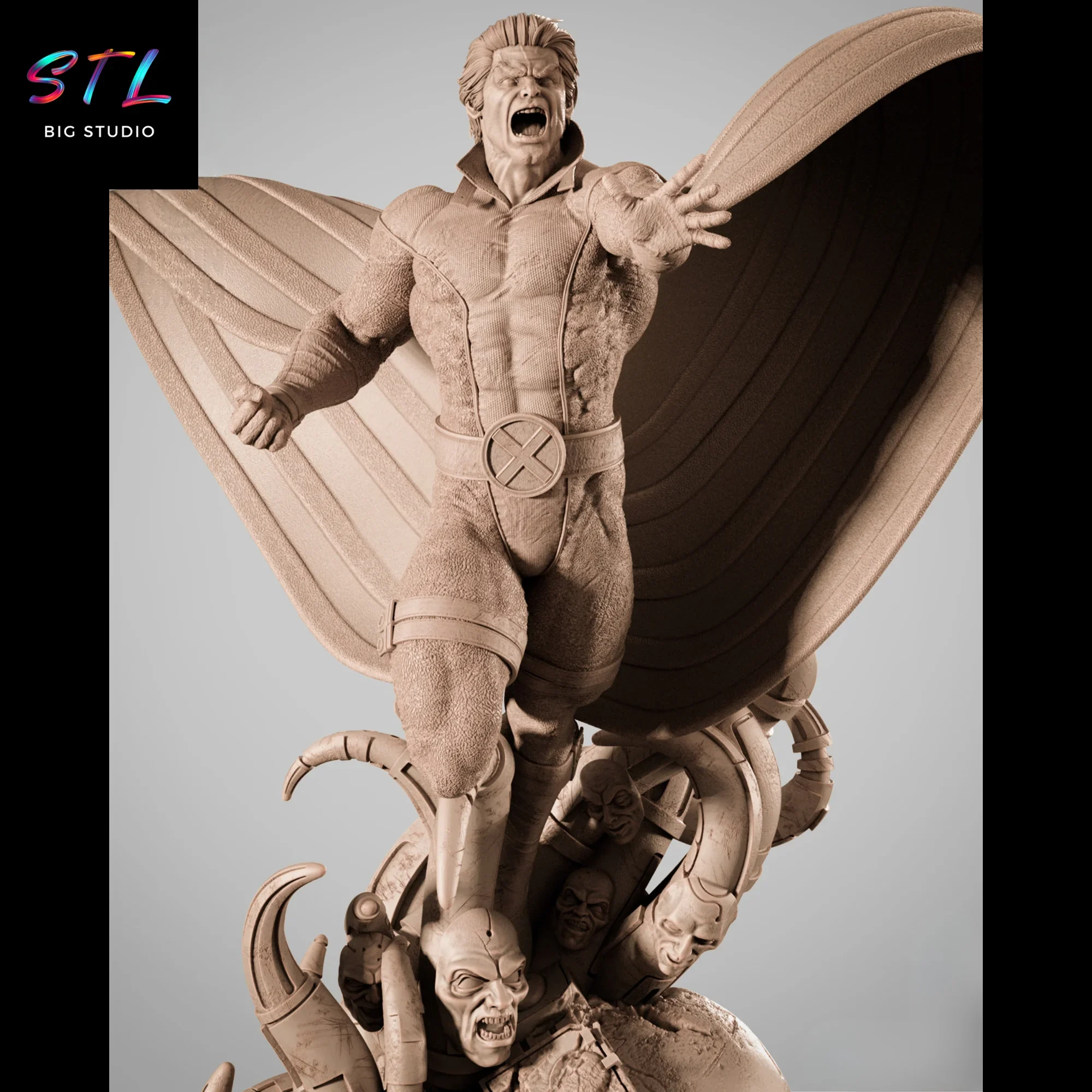 diorama banshee stl x-men impresion 3d marvel diorama banshee stl x-men impresion 3d marvel