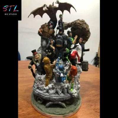 diorama batman y enemigos stl impresion 3d