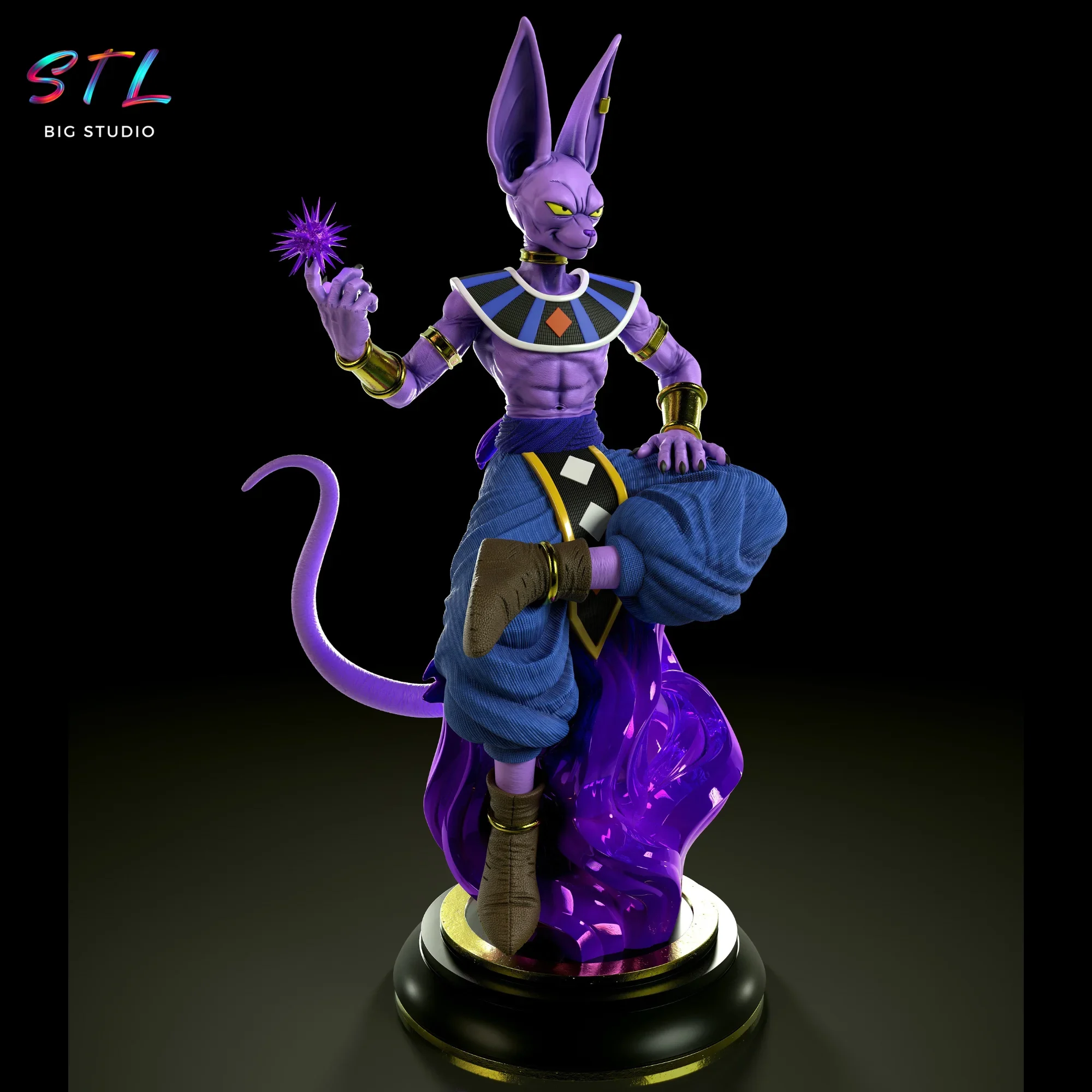 diorama beerus stl dragon ball figura para impresion 3d diorama beerus stl dragon ball figura para impresion 3d