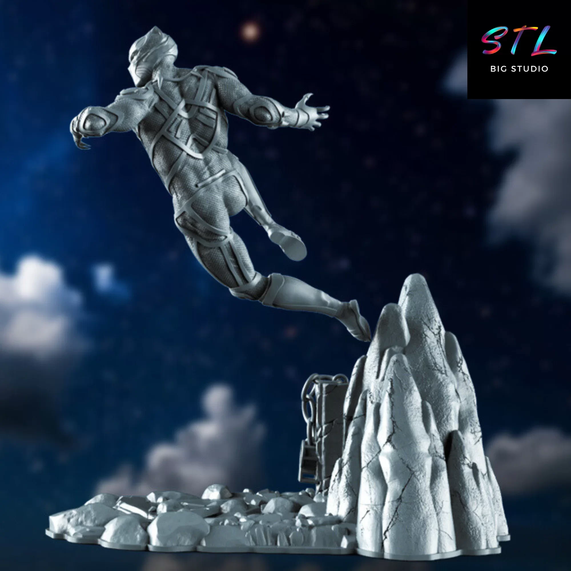 diorama black panther modelo 3d