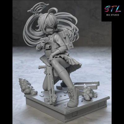 diorama blue archive stl takanashi hoshino figura impresion 3d