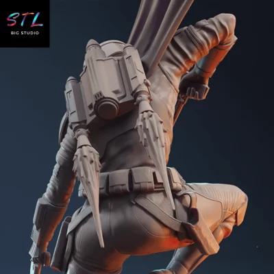 diorama bo katan stl mandalorian impresion 3d