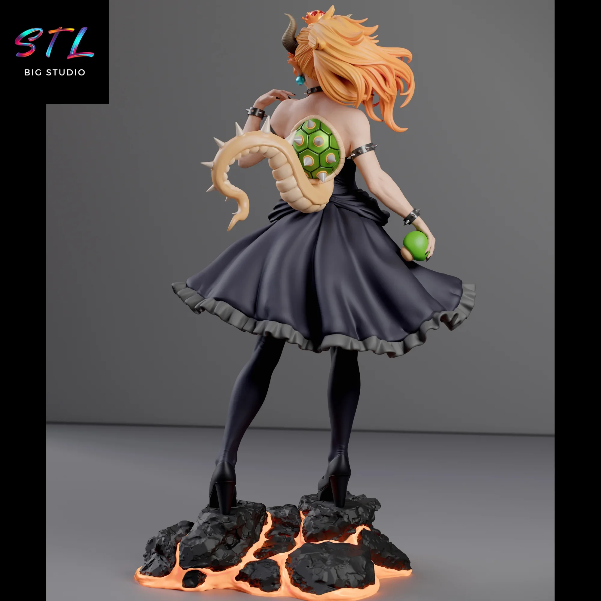 diorama bowsette stl impresion 3d figura mario bros diorama bowsette stl impresion 3d figura mario bros