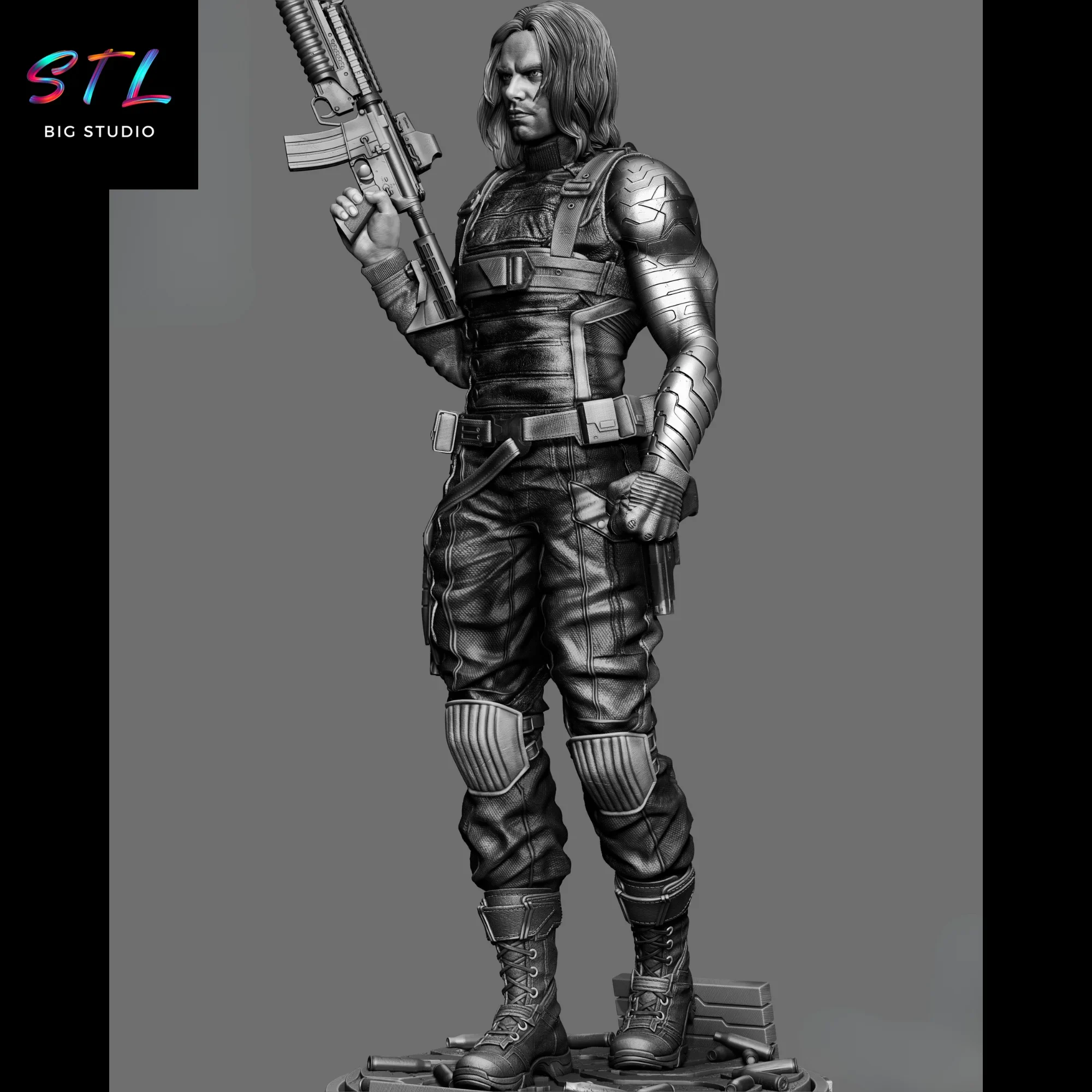 diorama bucky barnes stl soldado de invierno para impresion 3d diorama bucky barnes stl soldado de invierno para impresion 3d