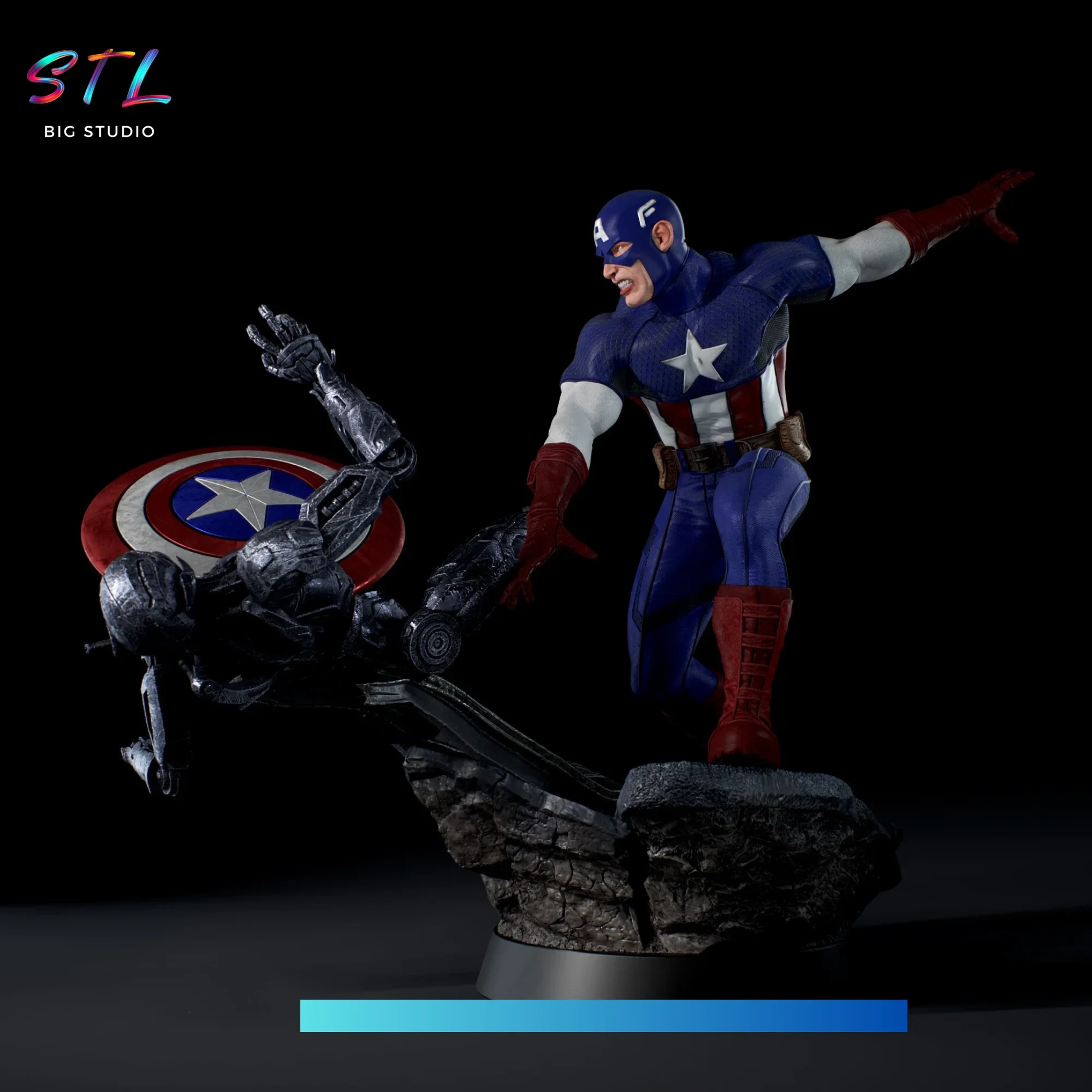 diorama capitan america vs ultron stl impresion 3d diorama capitan america vs ultron stl impresion 3d