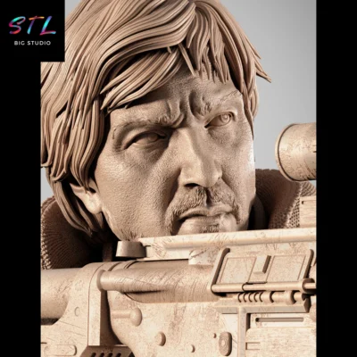 diorama cassian andor stl figura star wars imrpesion 3d