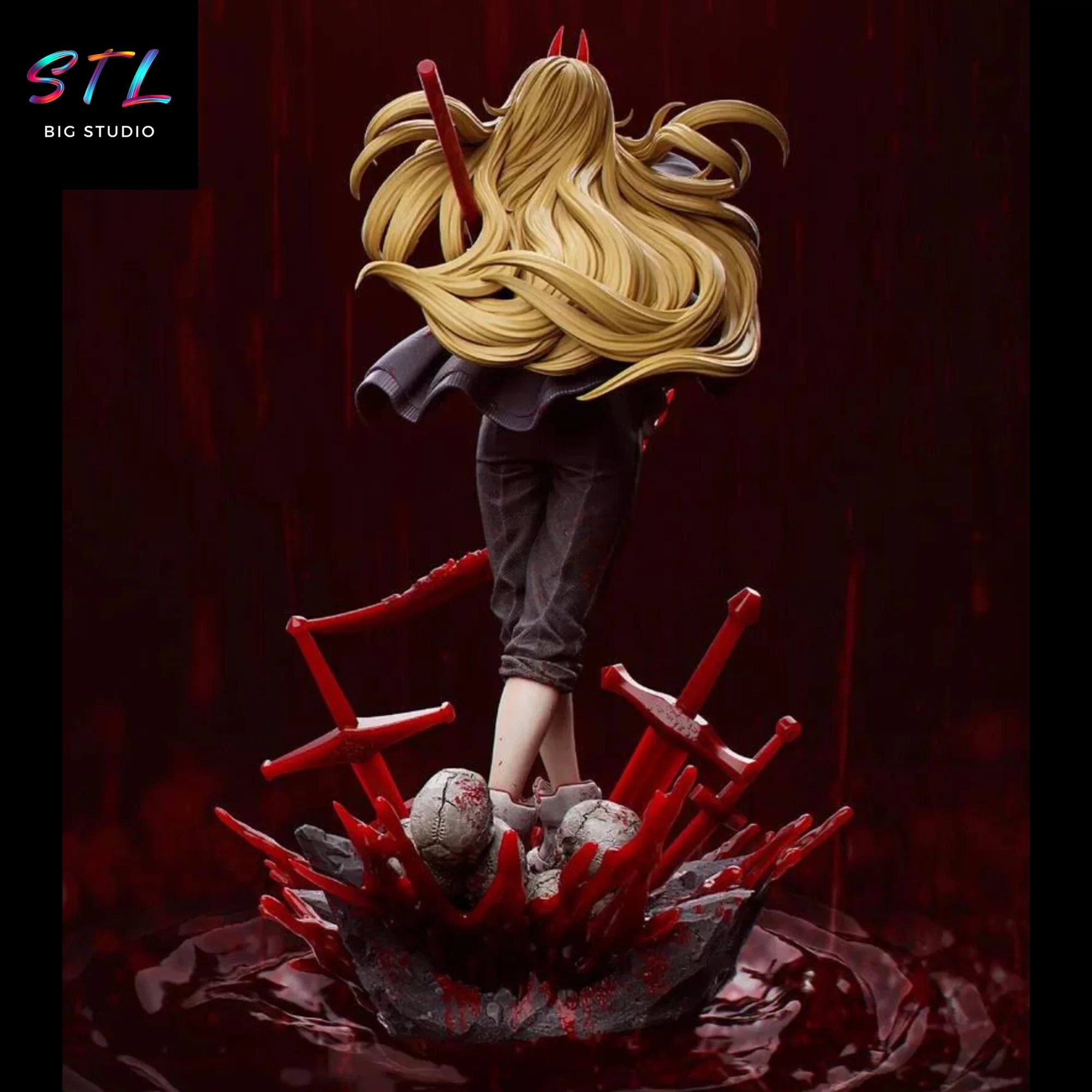 diorama chainsaw man stl power impresion 3d diorama chainsaw man stl power impresion 3d