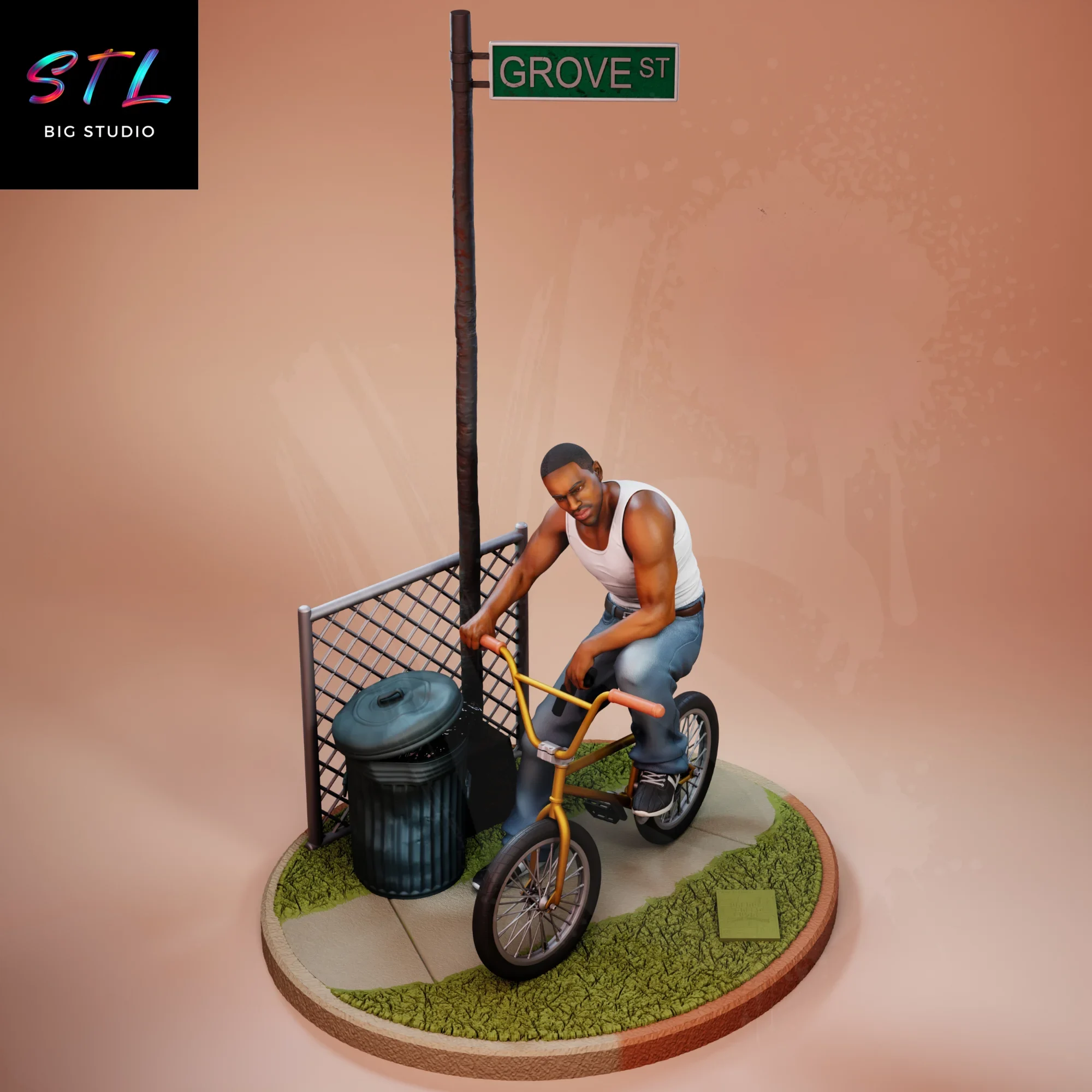 diorama cj grove street stl gta san andreas impresion 3d diorama cj grove street stl gta san andreas impresion 3d
