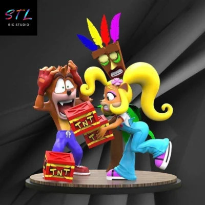 diorama crash bandicoot stl impresion 3d