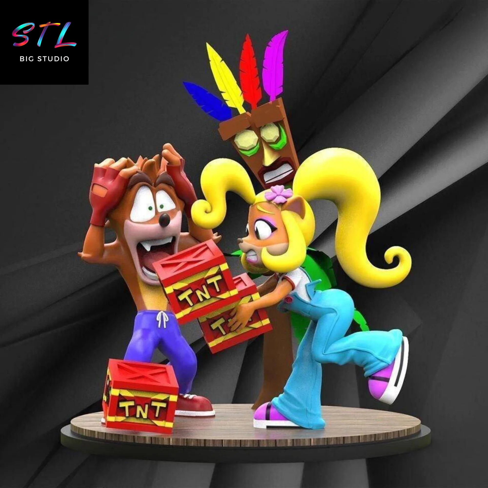 diorama crash bandicoot stl impresion 3d