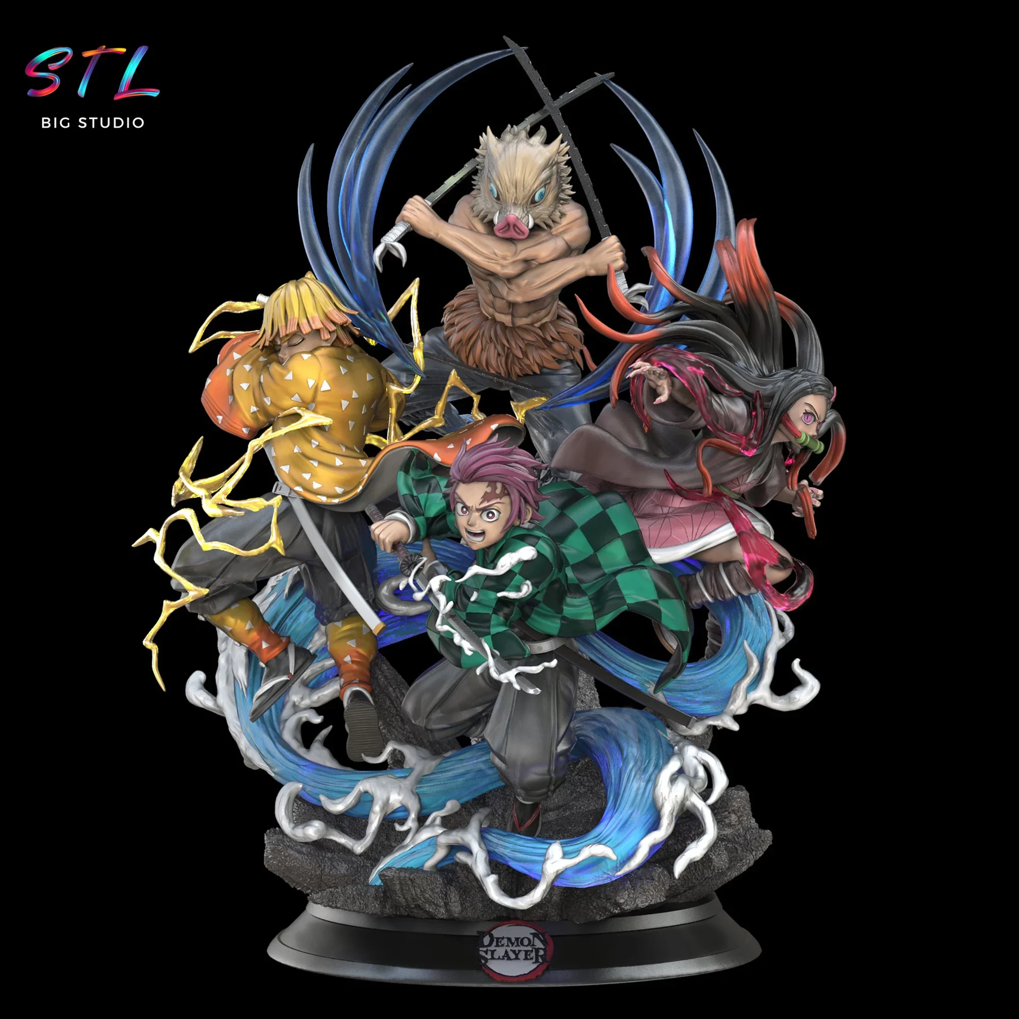 diorama demon slayer stl impresion 3d