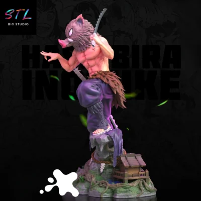 diorama demon slayer stl inosuke hashibira impresion 3d