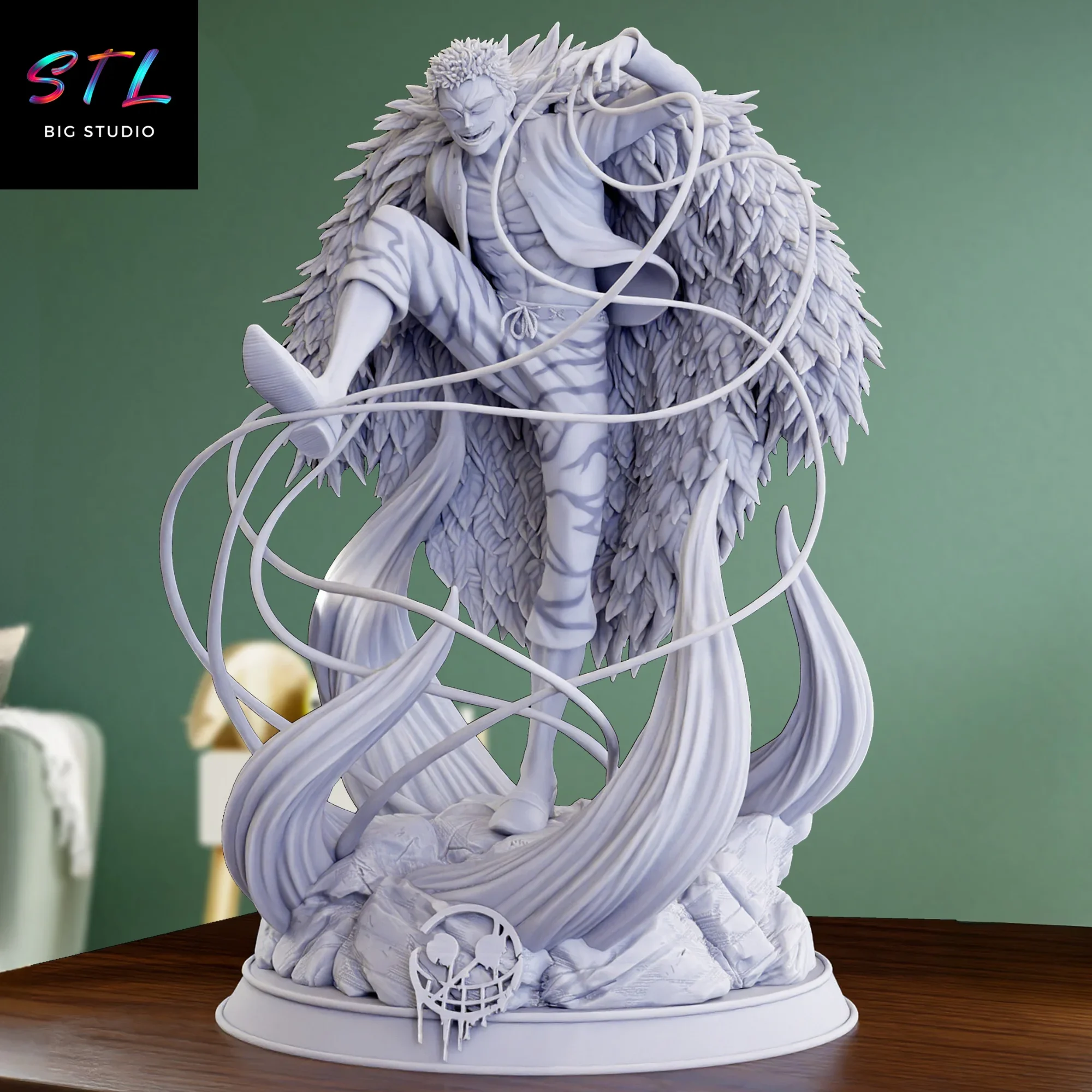 diorama doflamingo stl one piece impresion 3d diorama doflamingo stl one piece impresion 3d