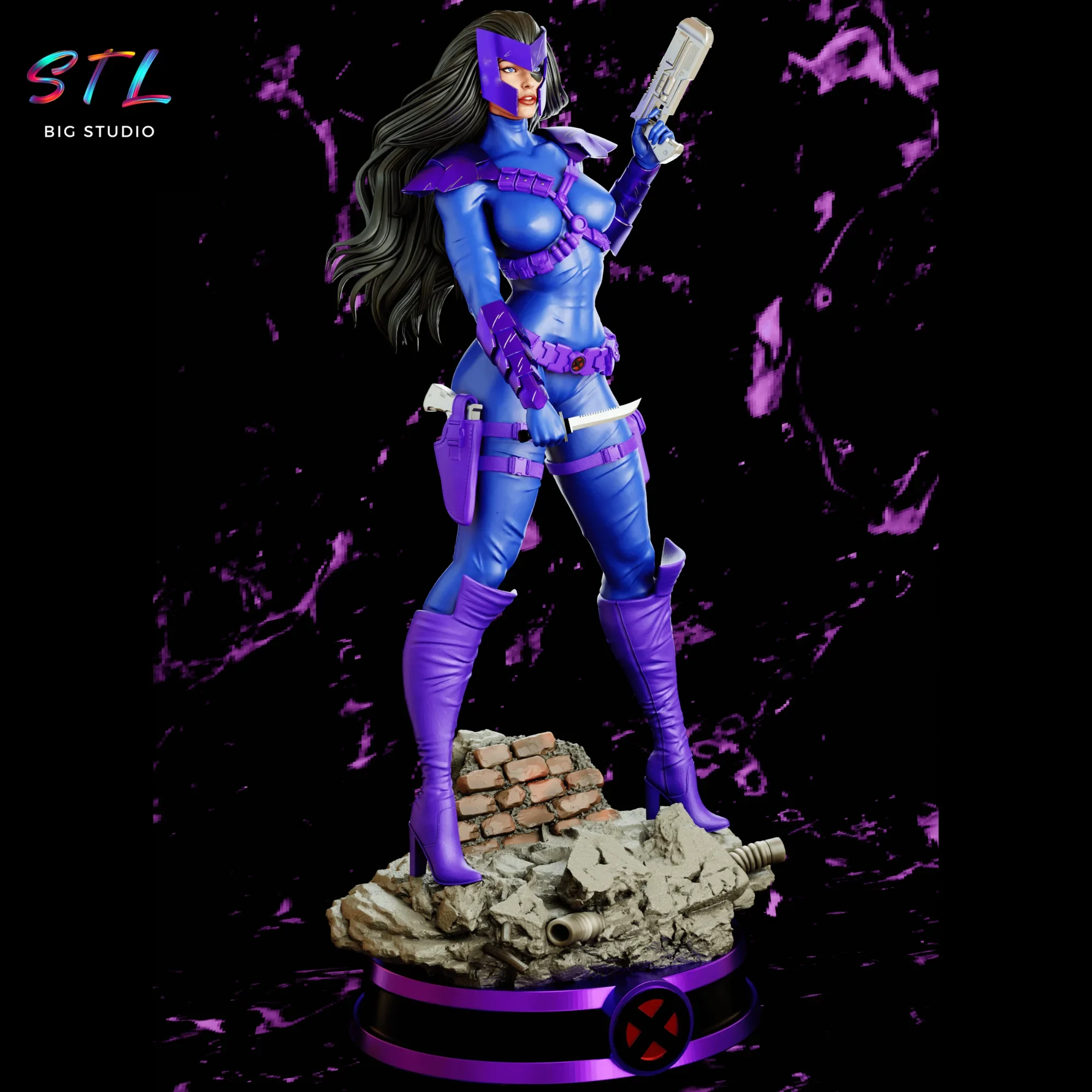 diorama domino stl impresion 3d x-men diorama domino stl impresion 3d x-men