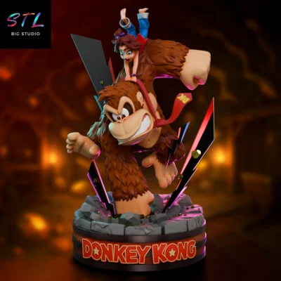 diorama donkey kong stl figura impresion 3d juegos