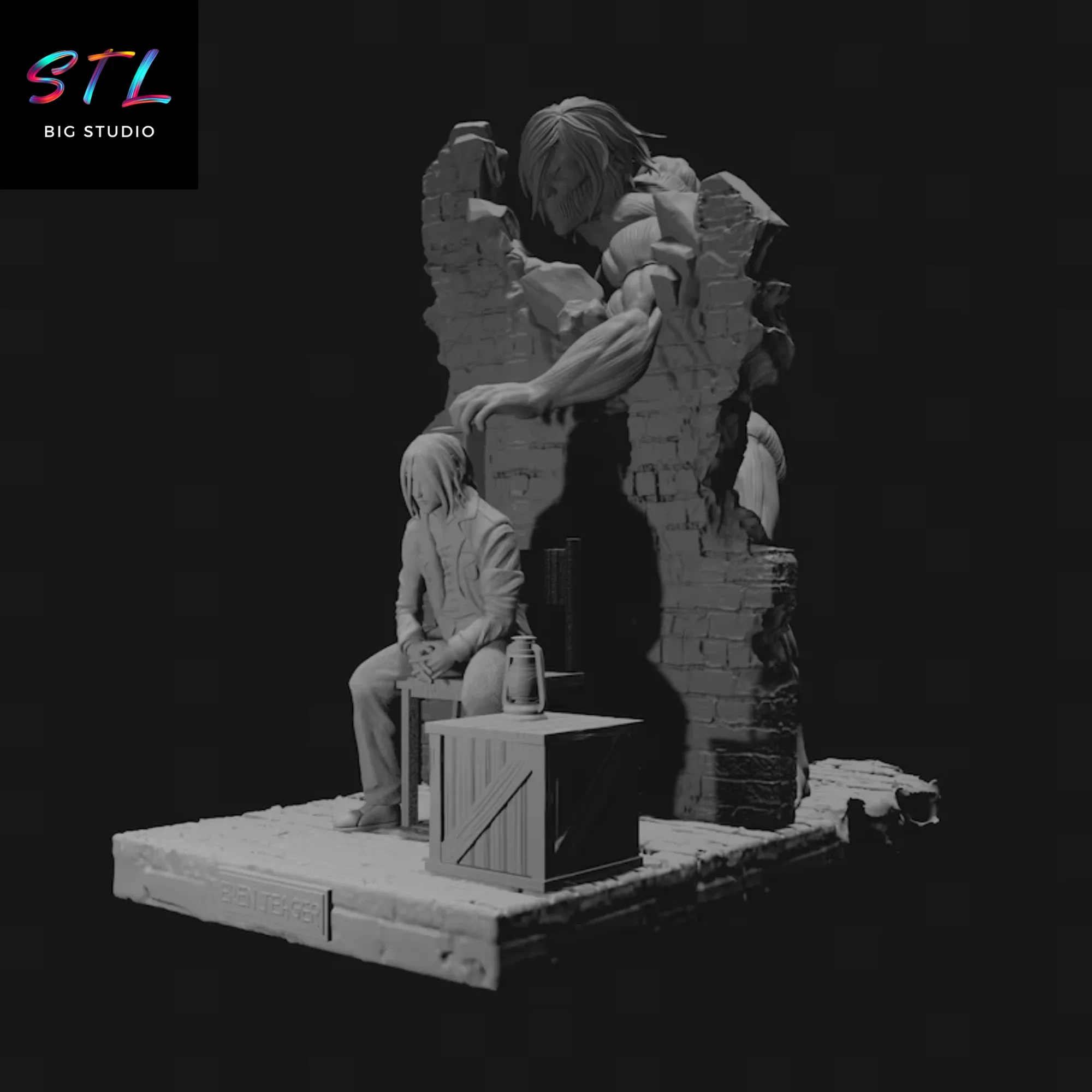 diorama eren stl ataque a los titanes diorama eren stl ataque a los titanes