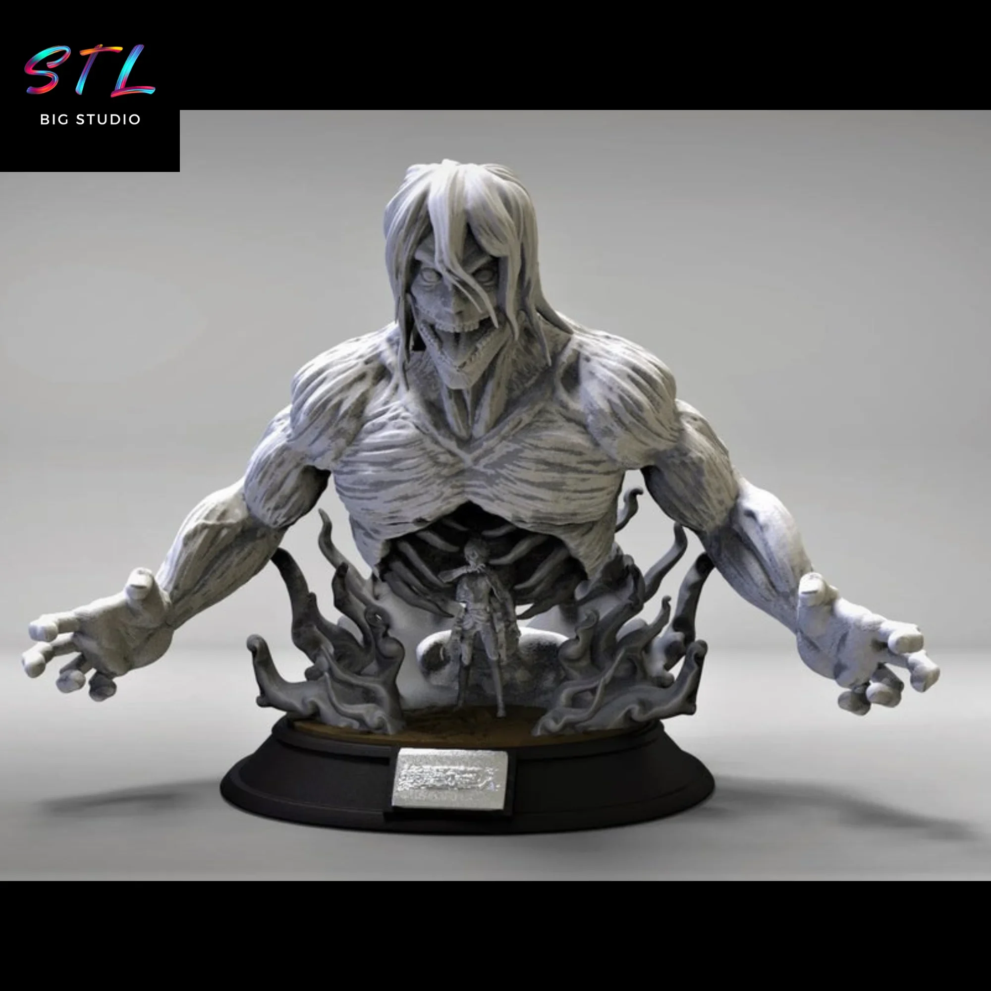 diorama eren yeager y titan stl ataque a los titanes impresion 3d diorama eren yeager y titan stl ataque a los titanes impresion 3d