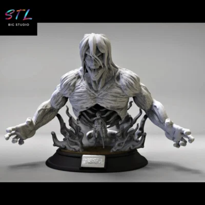 diorama eren yeager y titan stl ataque a los titanes impresion 3d
