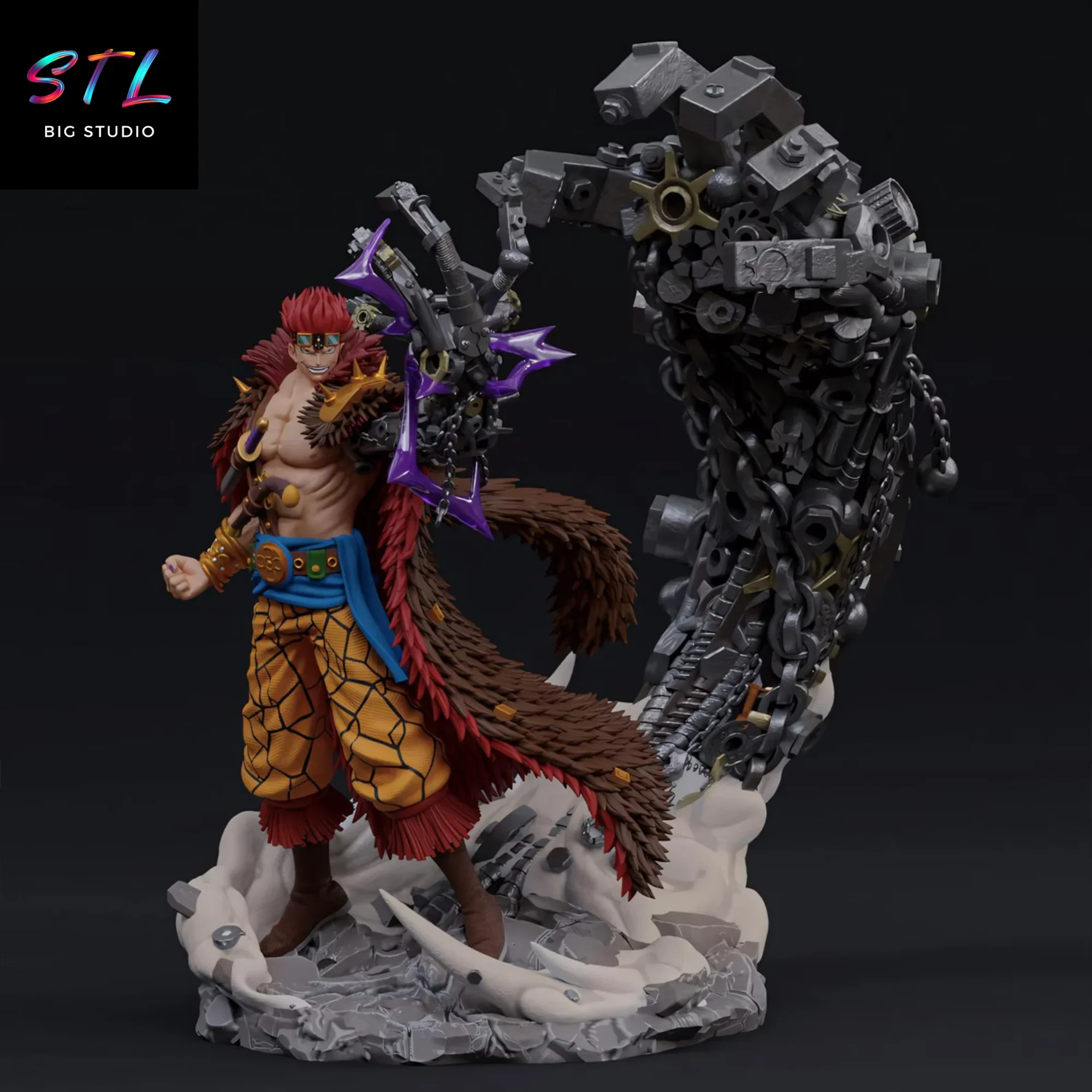 diorama eustass kid stl impresion 3d figura one piece diorama eustass kid stl impresion 3d figura one piece