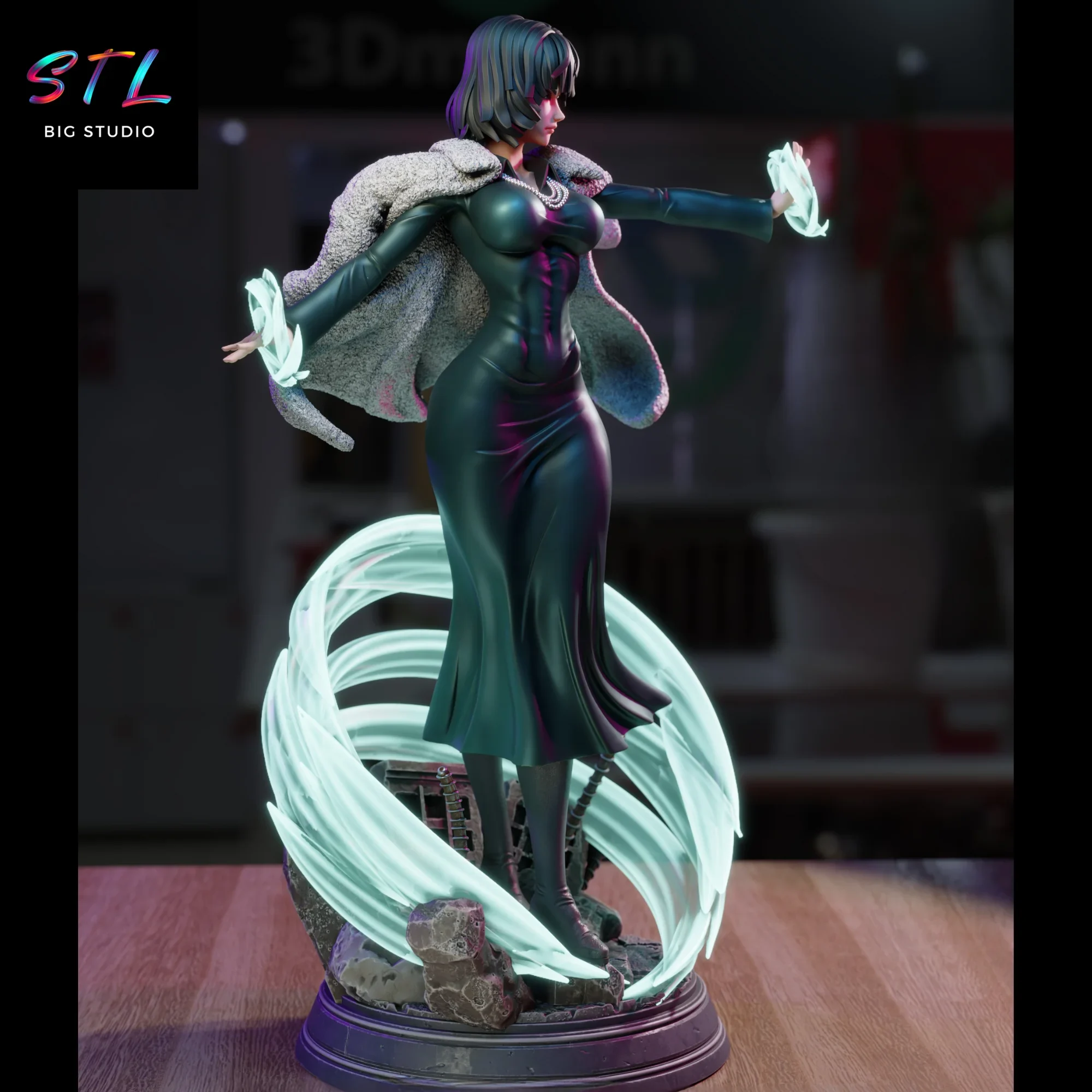 diorama fubuki stl one punch man figura impresion 3d diorama fubuki stl one punch man figura impresion 3d