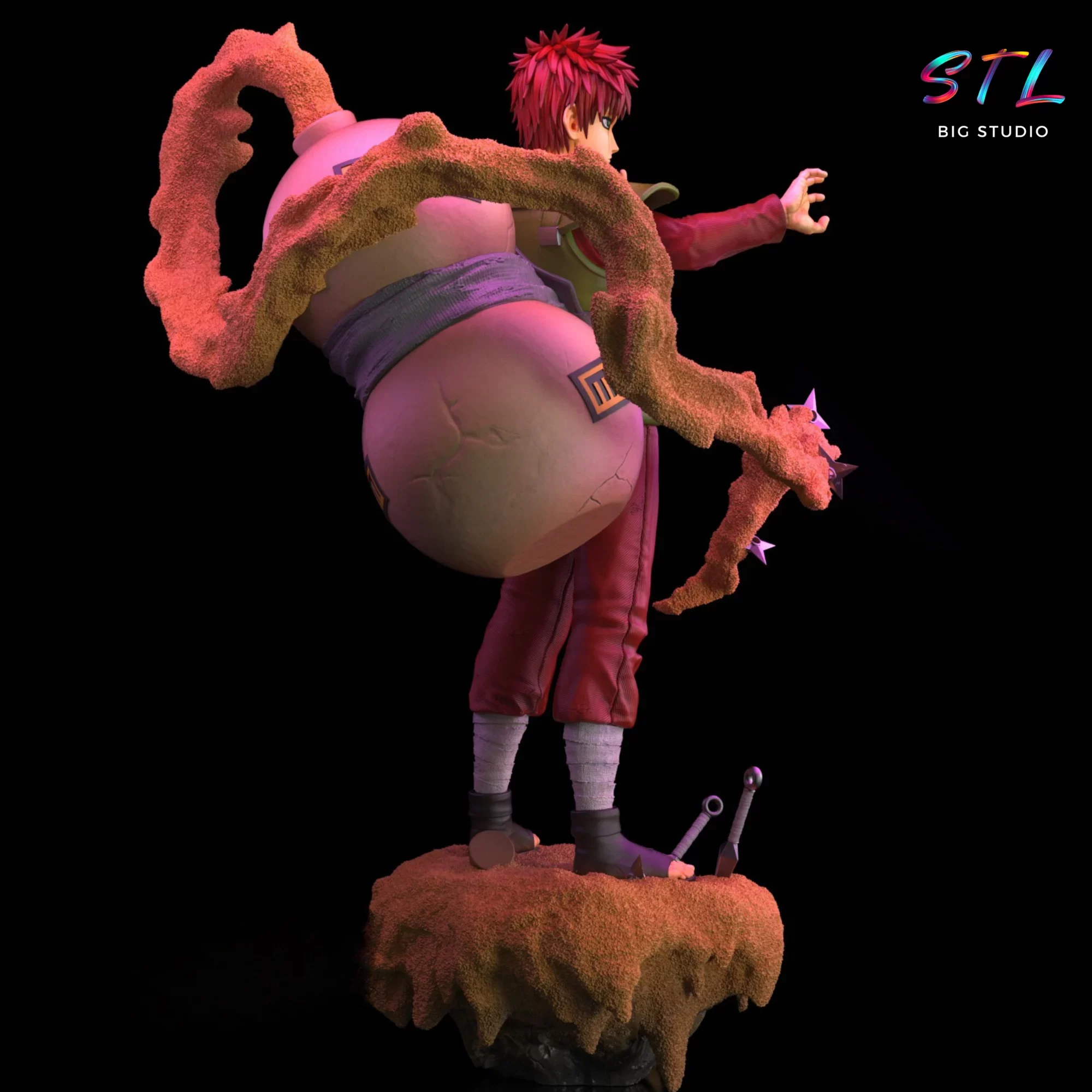 diorama gaara stl naruto impresion 3d diorama gaara stl naruto impresion 3d