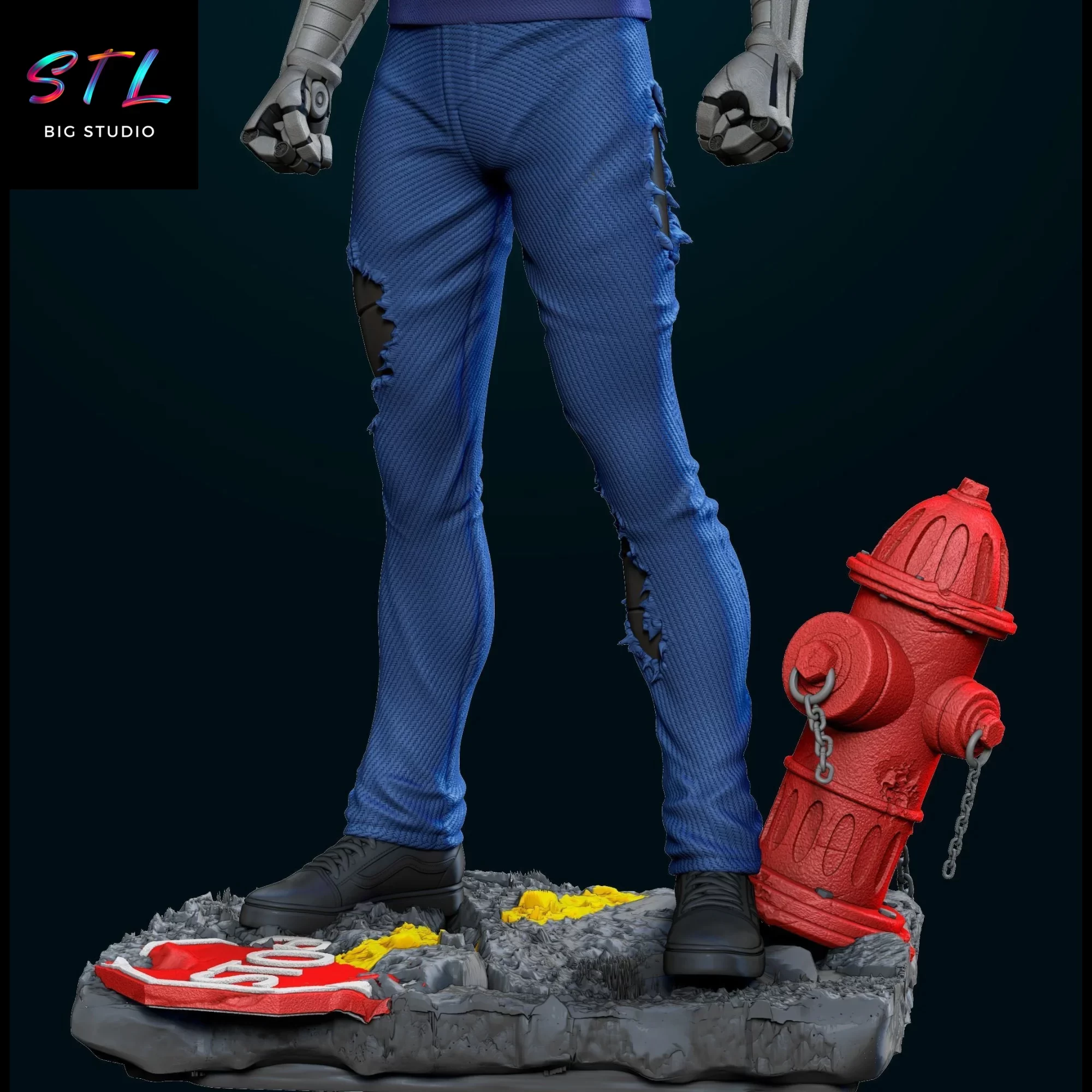 diorama genos stl figura one punch man para imprimir 3d diorama genos stl figura one punch man para imprimir 3d