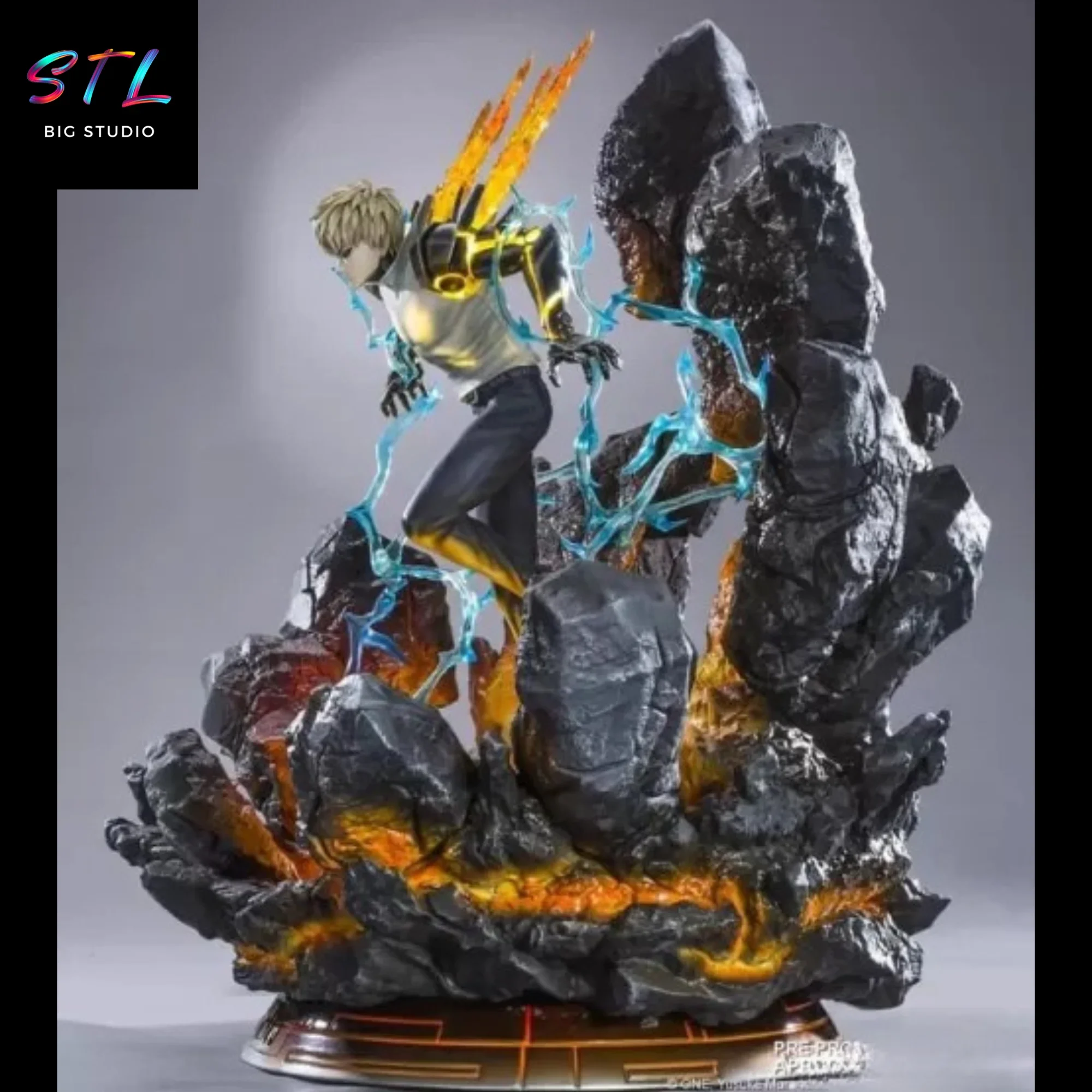 diorama genos stl one punch man impresion 3d diorama genos stl one punch man impresion 3d