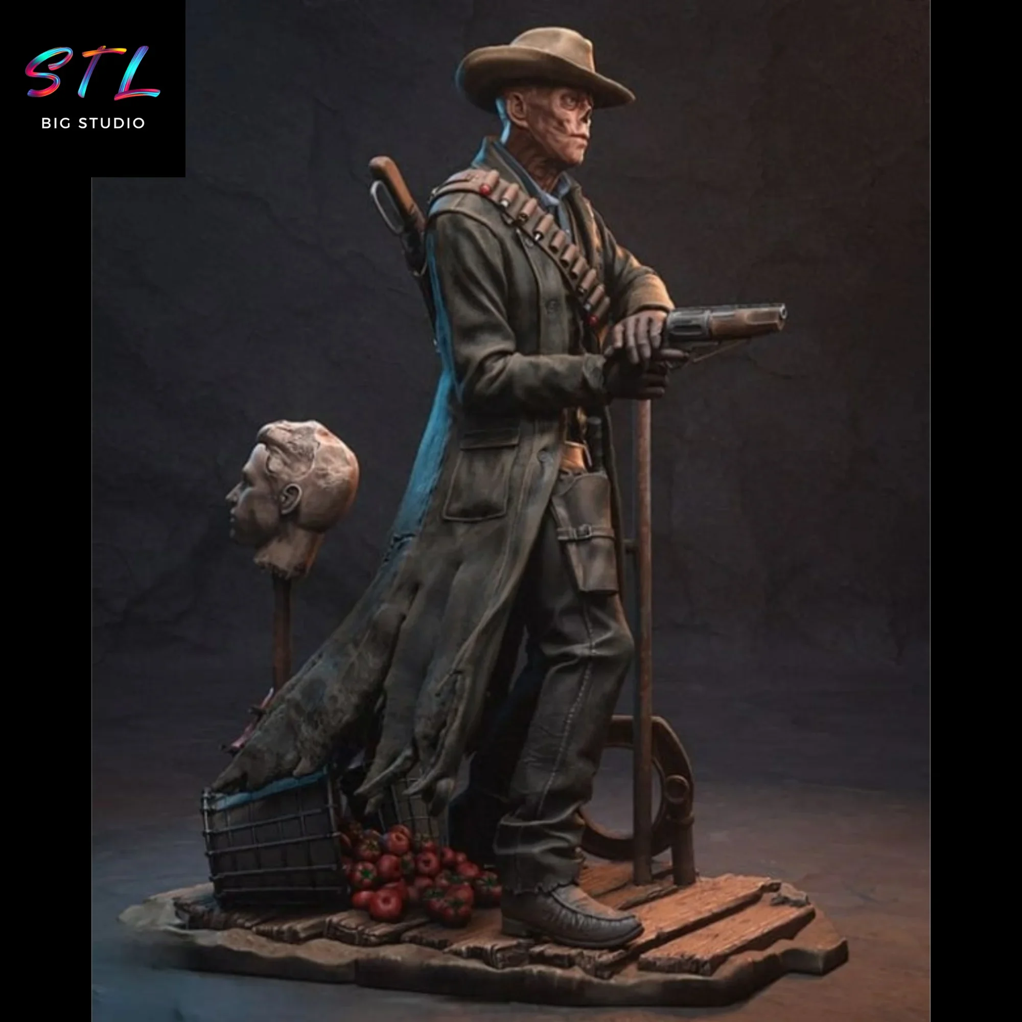 diorama ghoul stl fallout figura para impresion 3d diorama ghoul stl fallout figura para impresion 3d