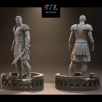 diorama gladiator stl russell crowe impresion 3d maximus
