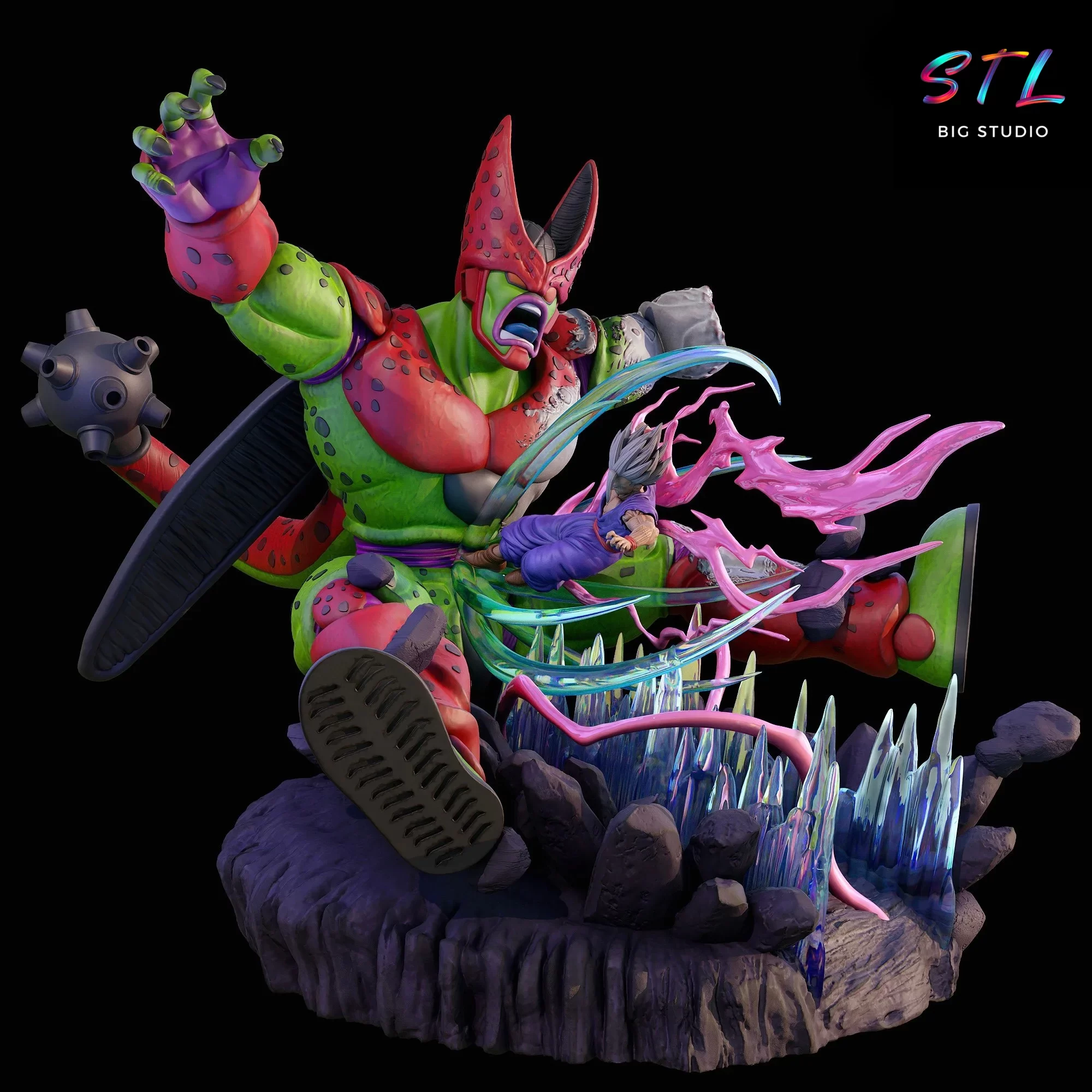 diorama gohan beast vs cell max stl impresion 3d