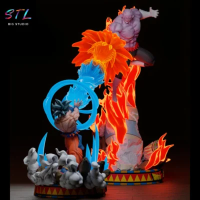 diorama goku ultra instinto vs jiren stl impresion 3d