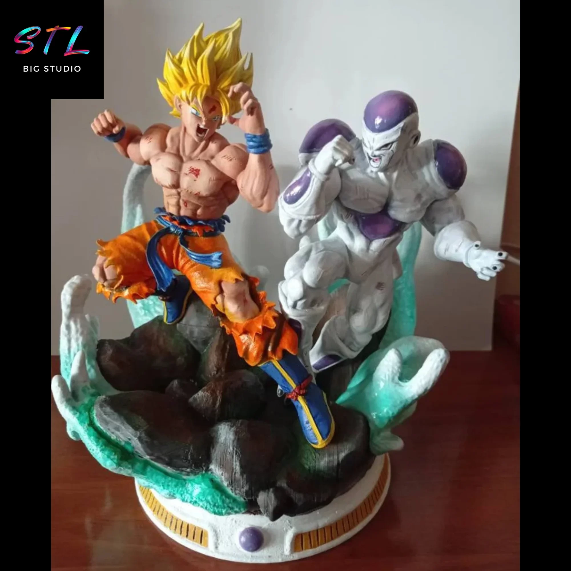 diorama goku vs freezer stl impresion 3d diorama goku vs freezer stl impresion 3d