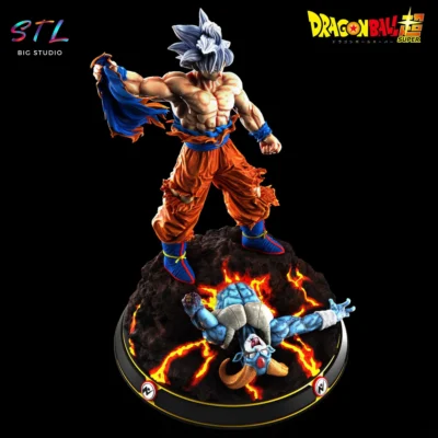 diorama goku vs moro stl impresion 3d bola de dragon