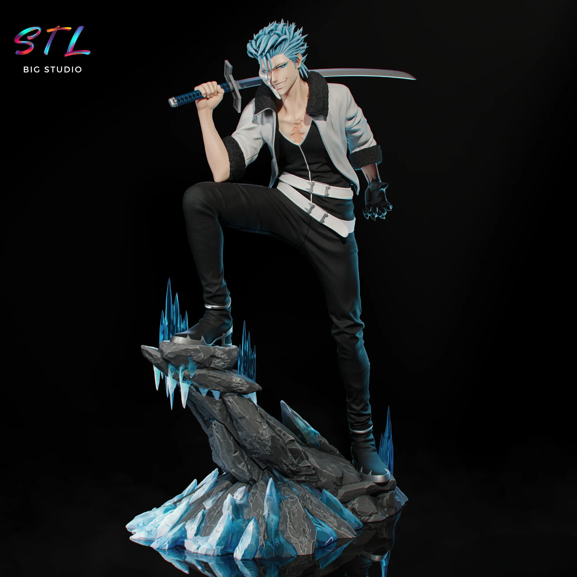 diorama grimmjow stl bleach para impresion 3d diorama grimmjow stl bleach para impresion 3d