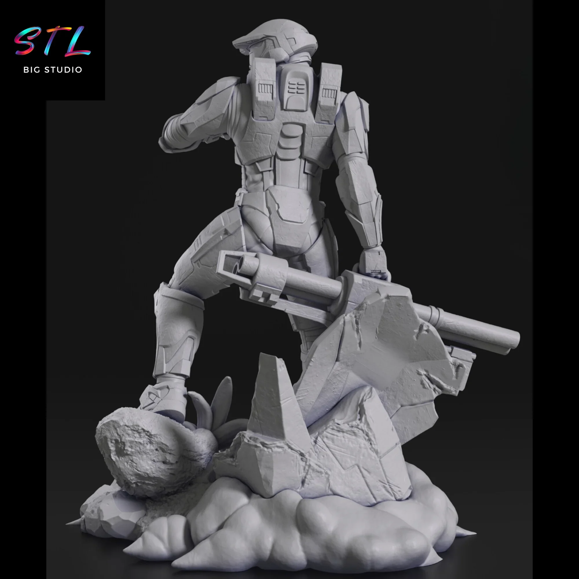 diorama halo master chief stl impresion 3d diorama halo master chief stl impresion 3d