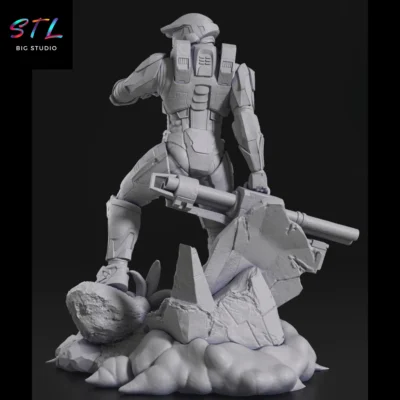 diorama halo master chief stl impresion 3d