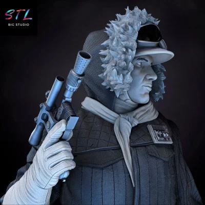 diorama han solo snow suit stl star wars impresion 3d