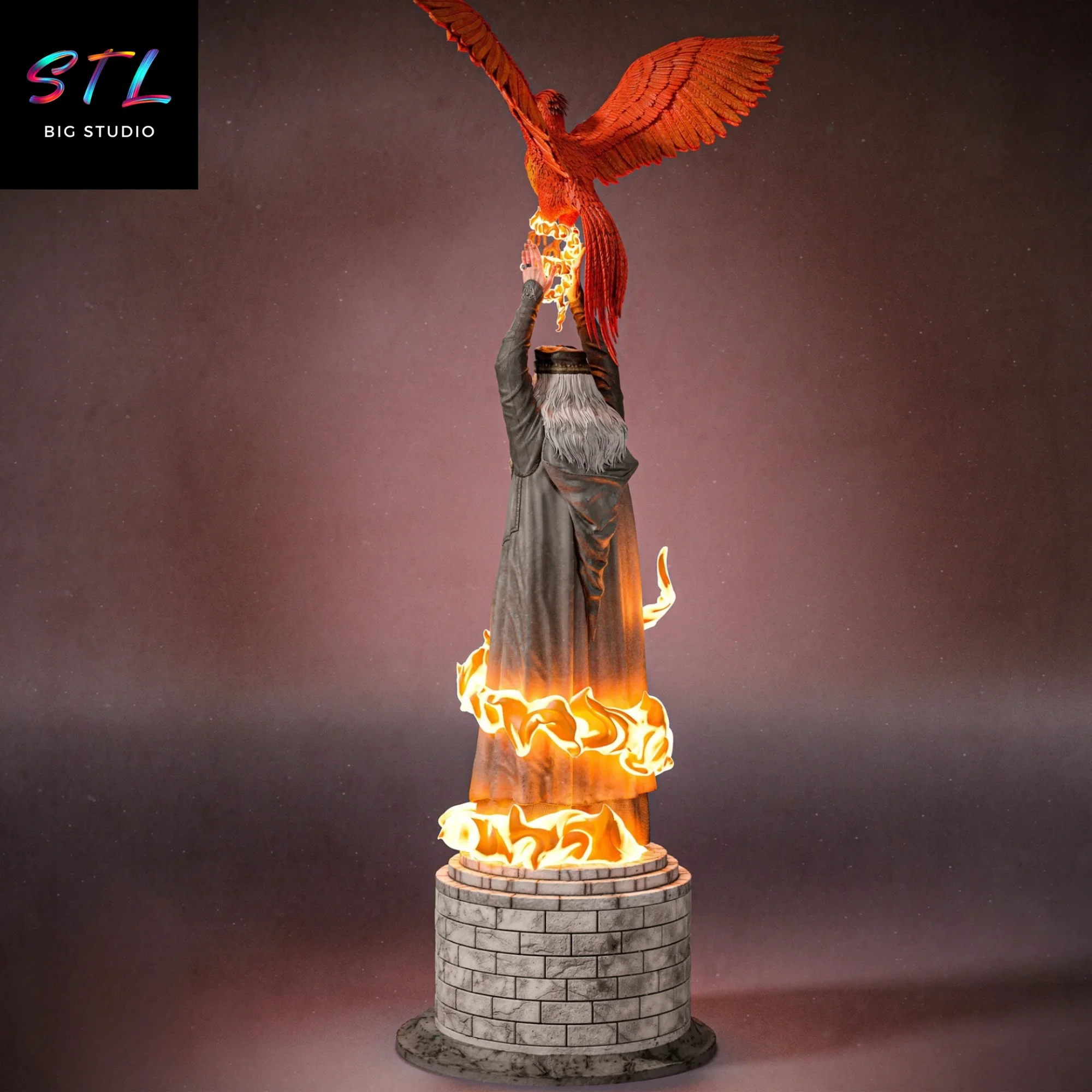 diorama harry potter stl dumbledore figura impresion 3d diorama harry potter stl dumbledore figura impresion 3d