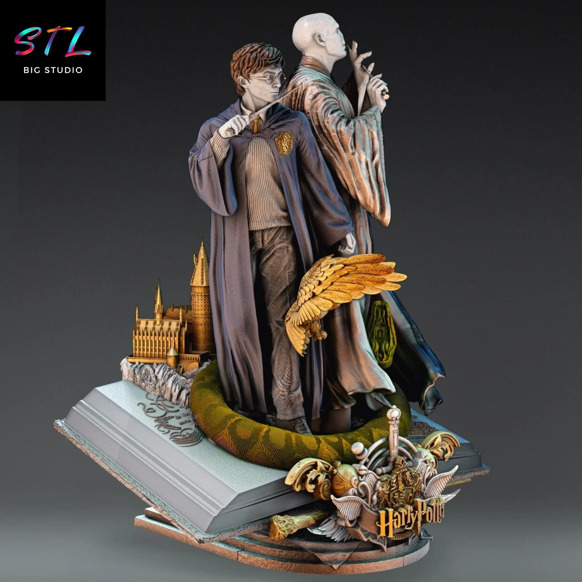 diorama harry potter y voldemort stl impresion 3d diorama harry potter y voldemort stl impresion 3d