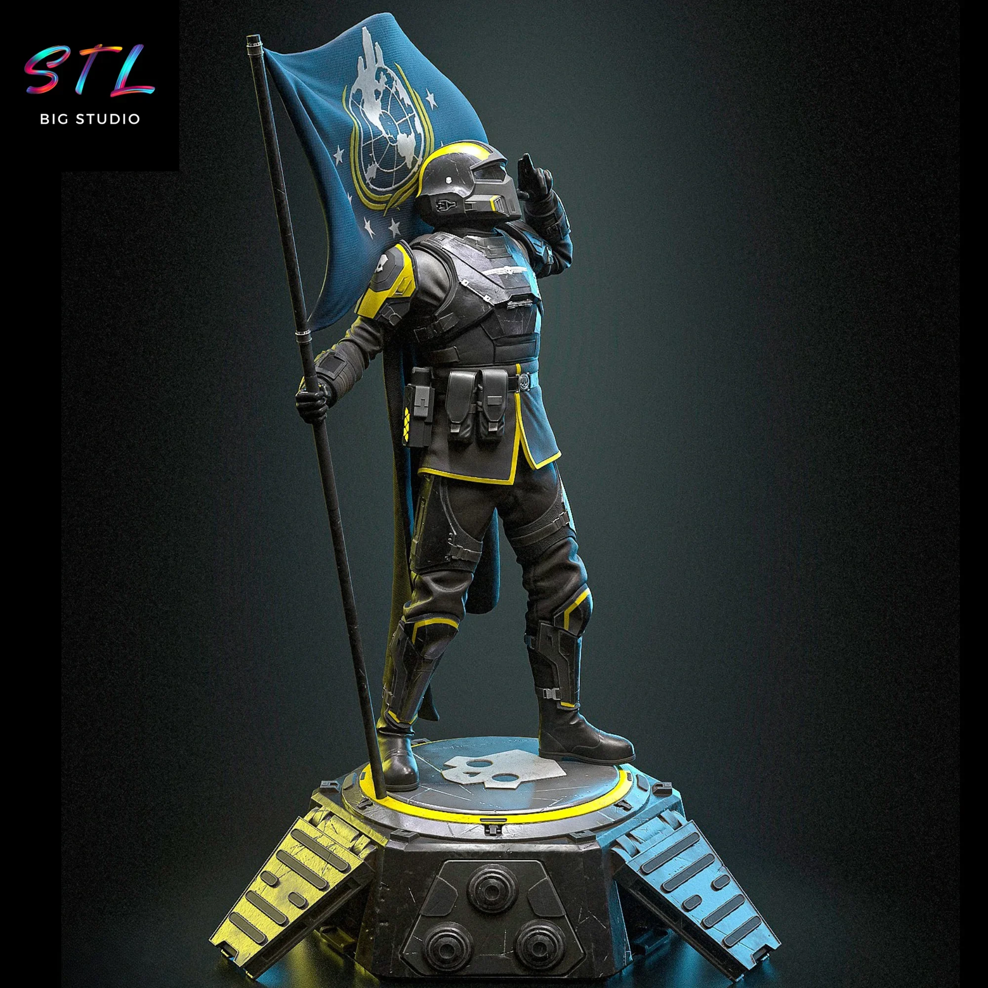 diorama helldivers stl figura videojuegos para impresion 3d diorama helldivers stl figura videojuegos para impresion 3d