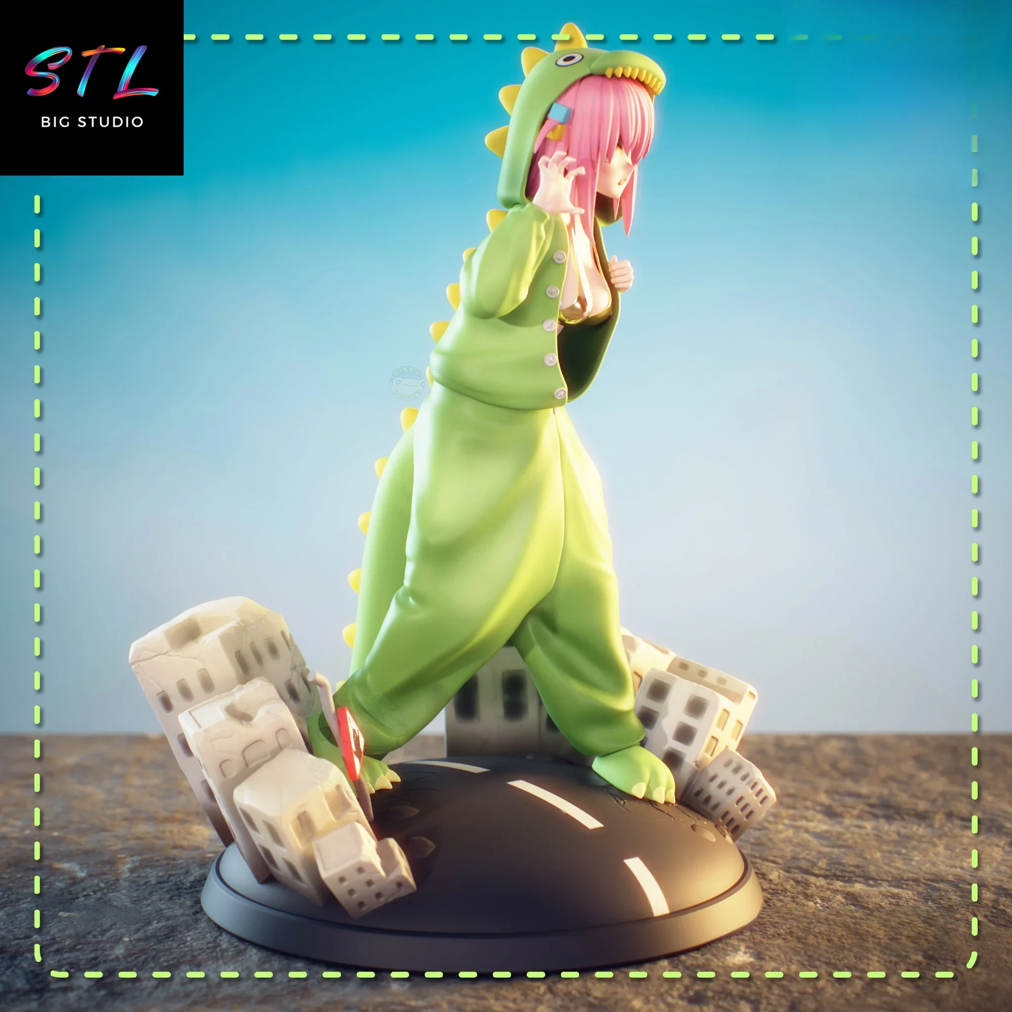 diorama hitori gotoh stl imprimir 3d bocchi the rock diorama hitori gotoh stl imprimir 3d bocchi the rock