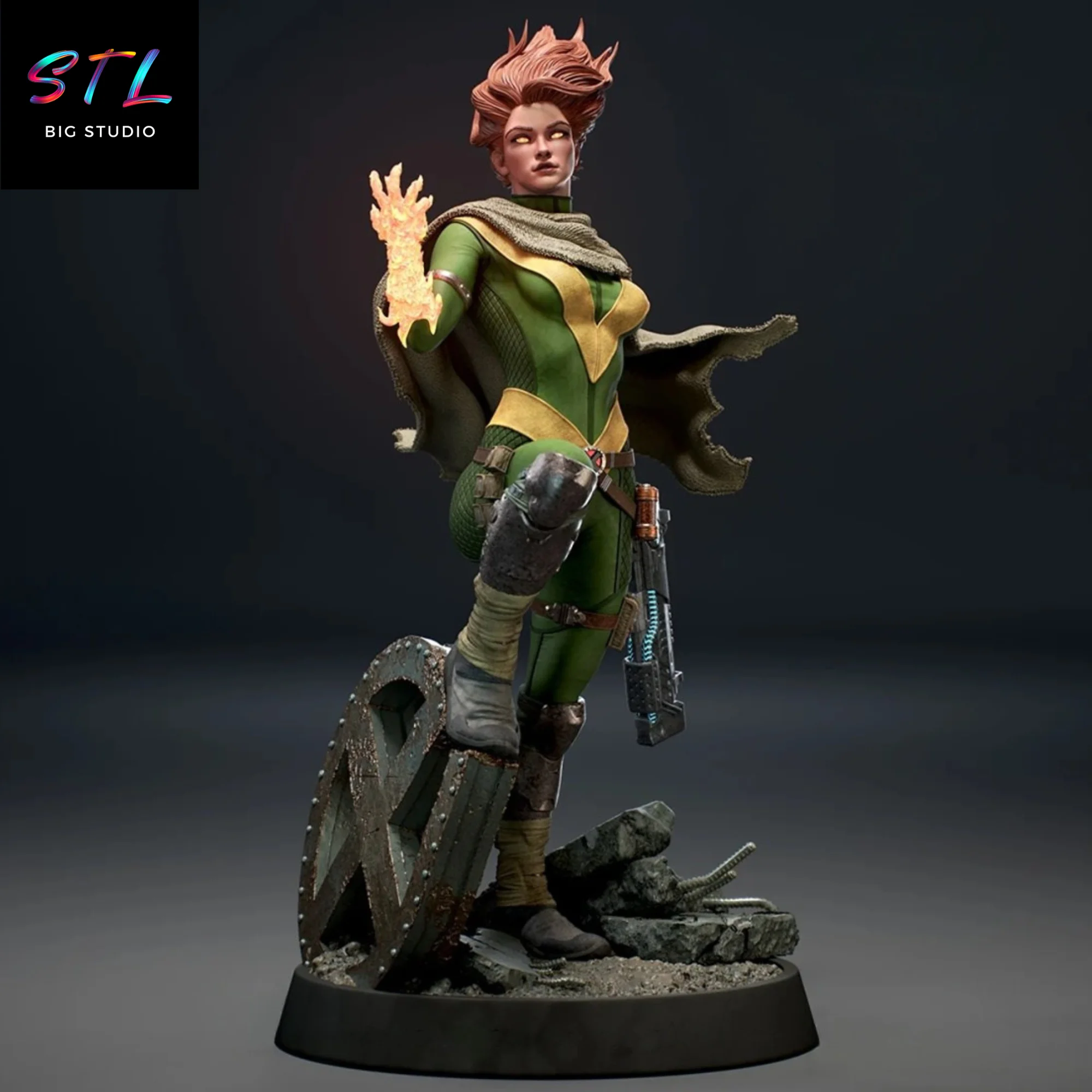 diorama hope summers stl x-men figura para impresion 3d