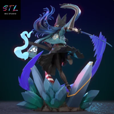 diorama hoshimi miyabi stl zenless zone zero impresion 3d