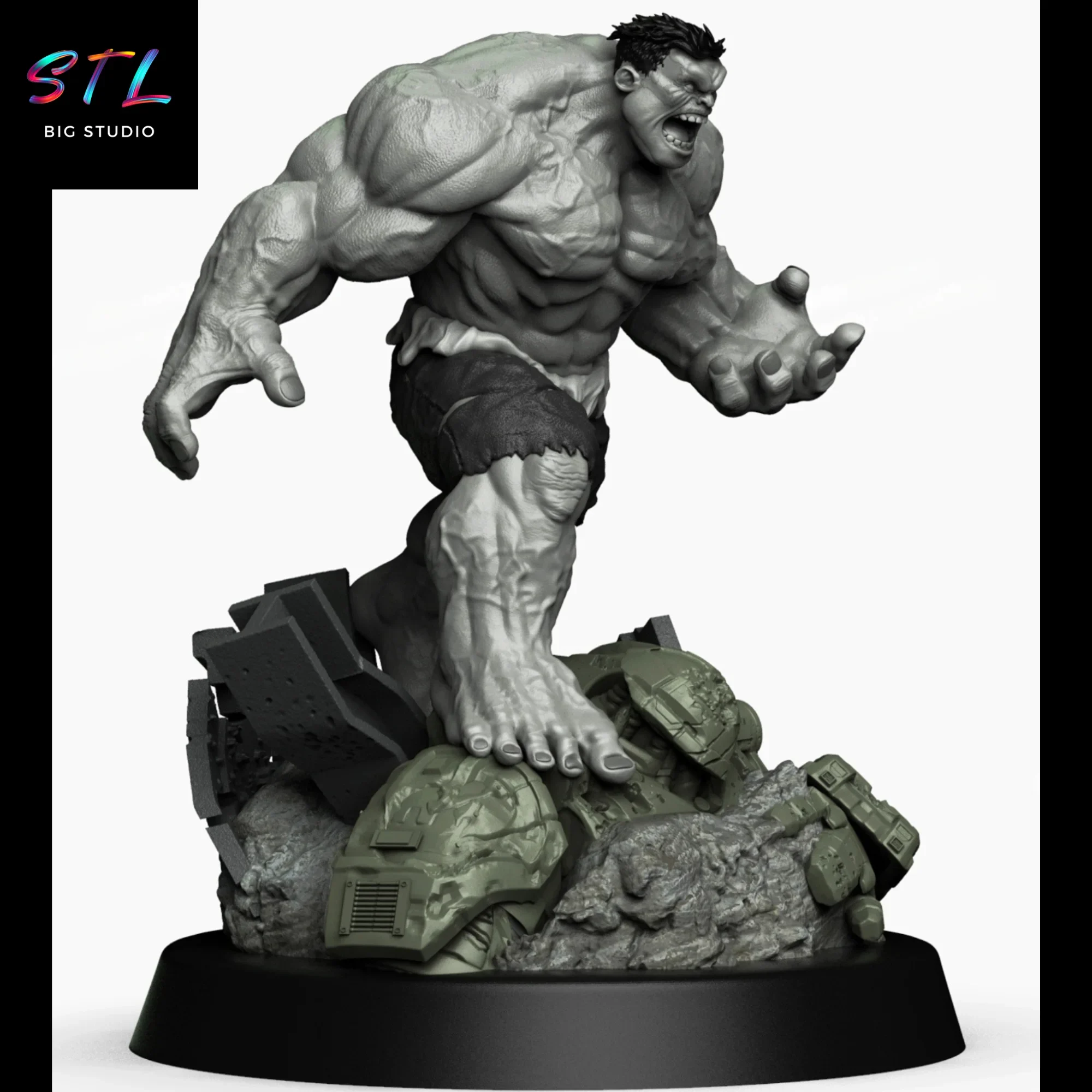 diorama hulk vs hulkbuster stl impresion 3d marvel diorama hulk vs hulkbuster stl impresion 3d marvel