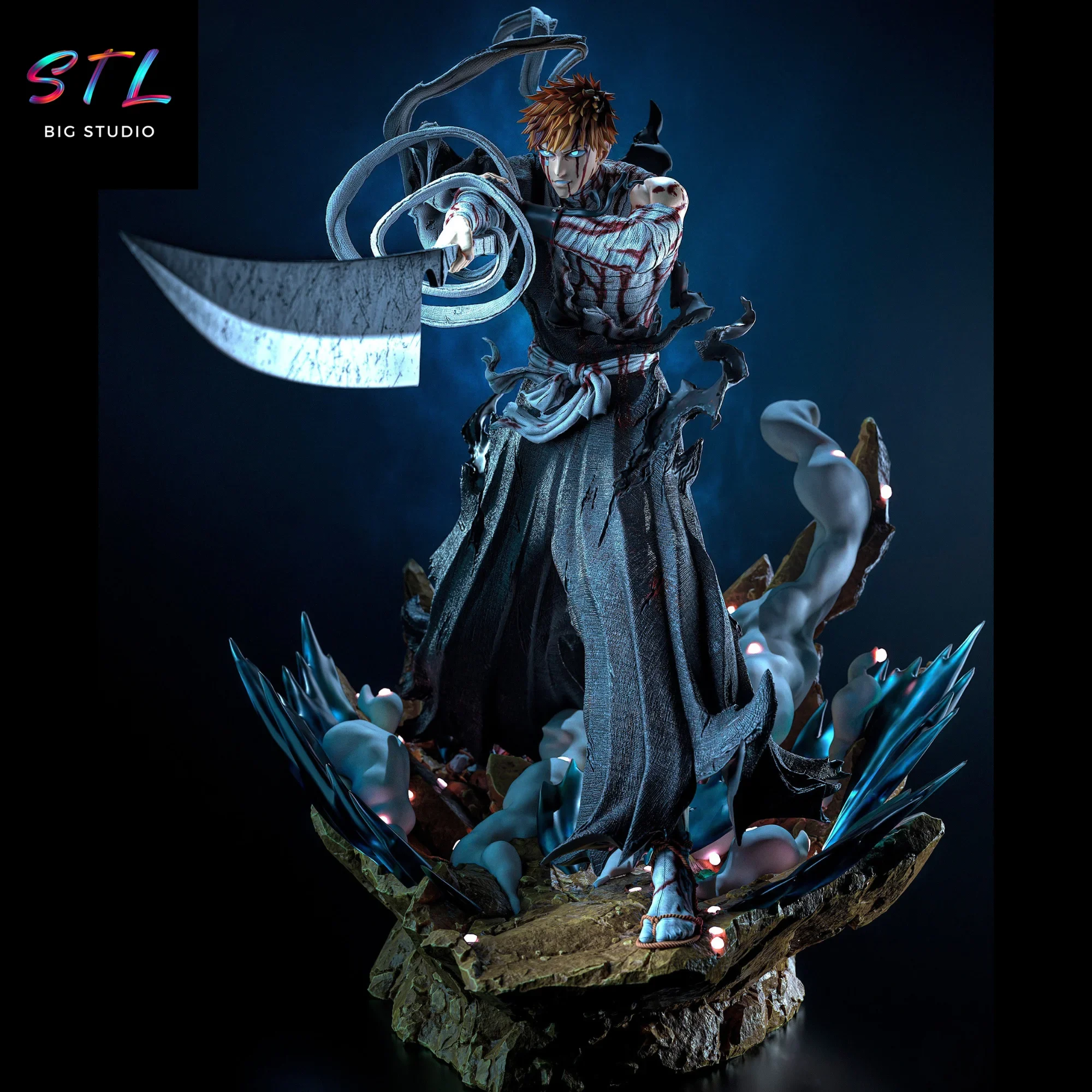 diorama ichigo kurosaki stl impresion 3d figura bleach diorama ichigo kurosaki stl impresion 3d figura bleach