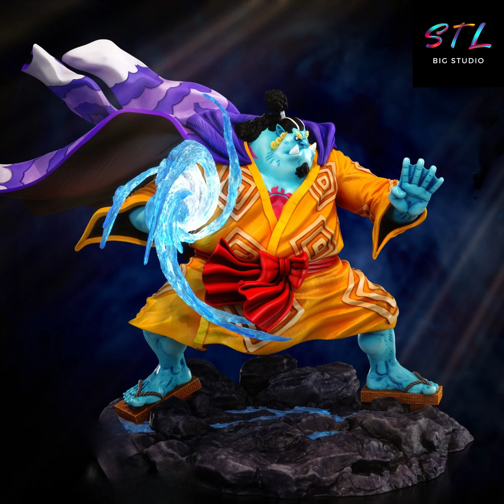 diorama jinbe stl impresion 3d figura one piece diorama jinbe stl impresion 3d figura one piece