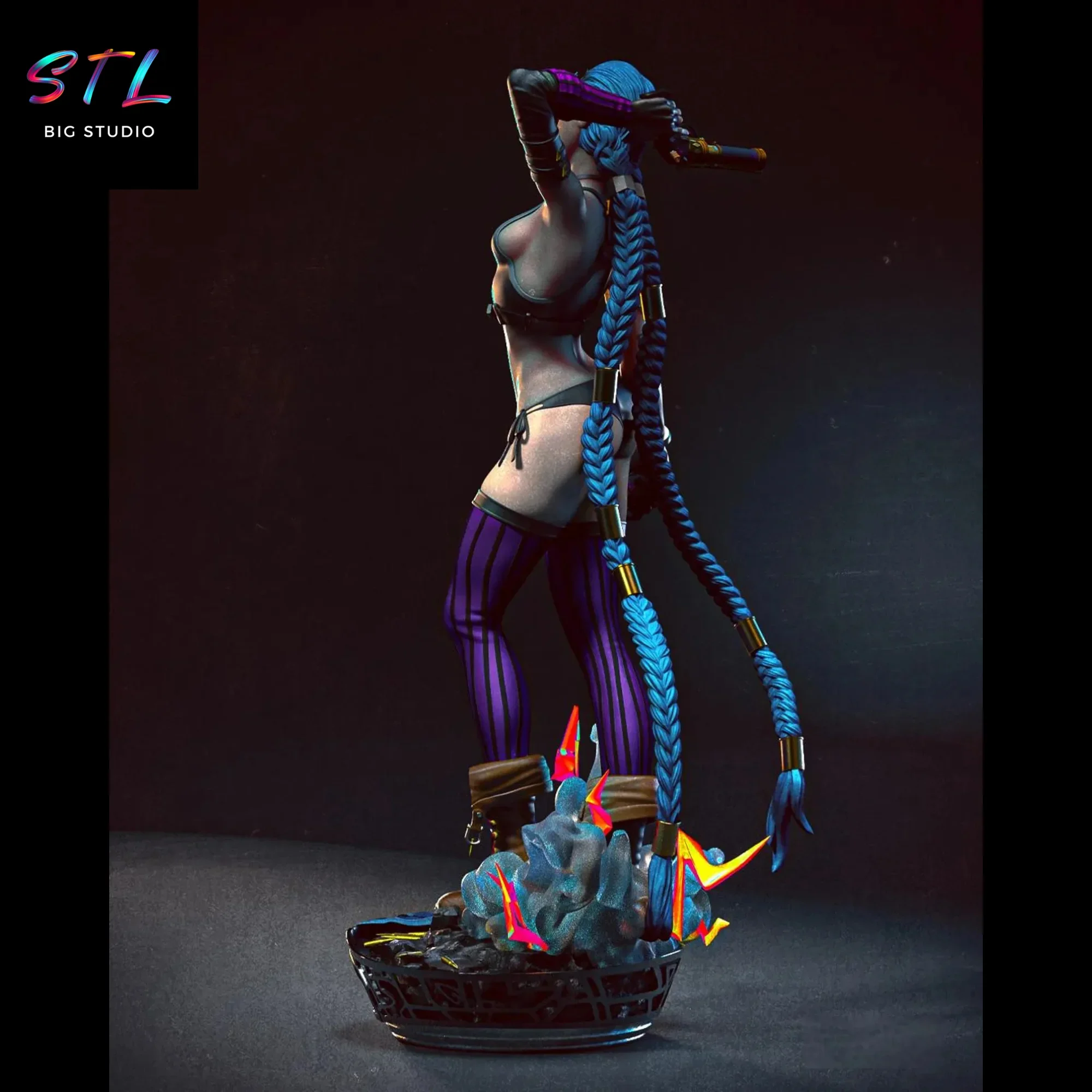 diorama jinx stl league of legends impresion 3d diorama jinx stl league of legends impresion 3d
