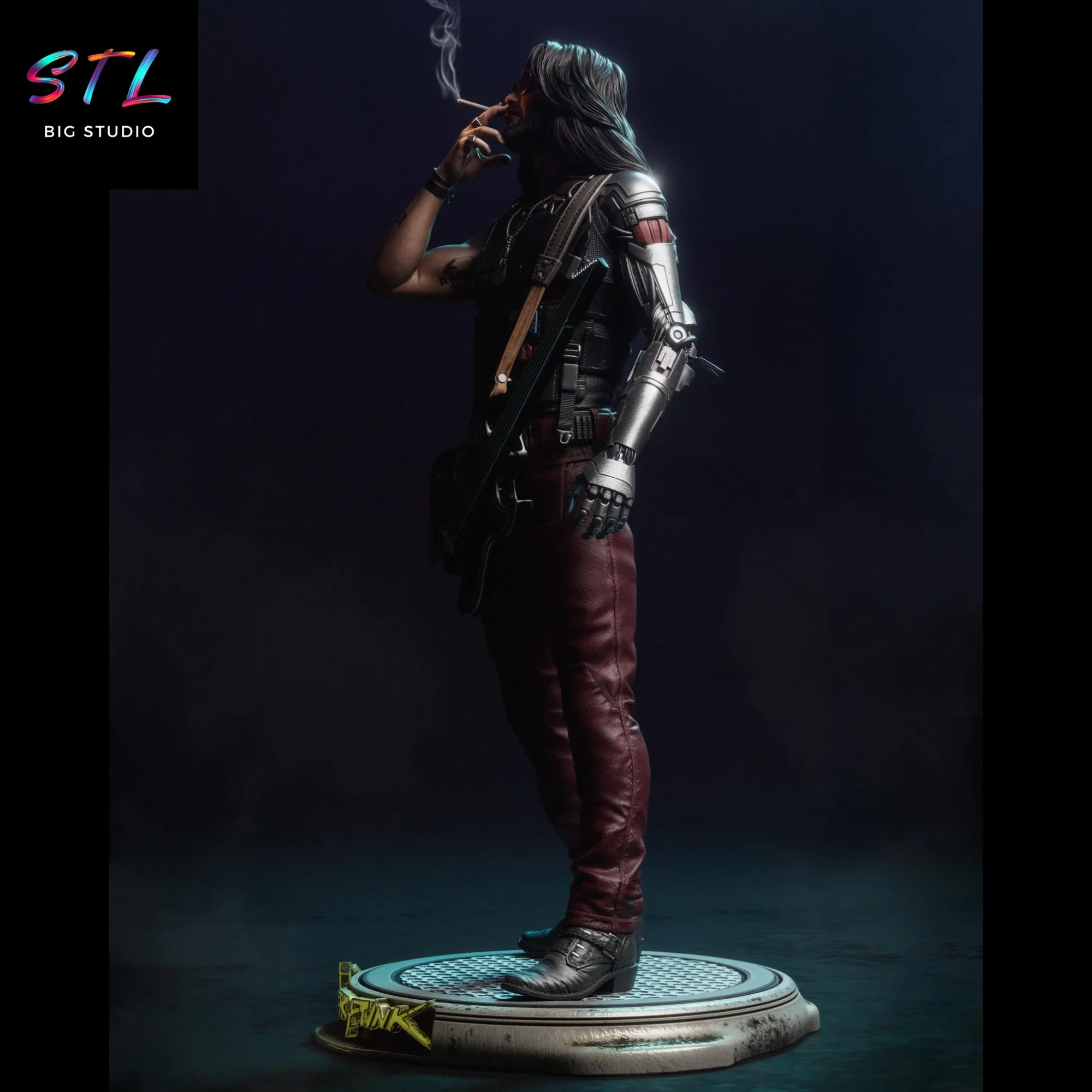 diorama johnny silverhand stl figura cyberpunk 2077 impresion 3d diorama johnny silverhand stl figura cyberpunk 2077 impresion 3d