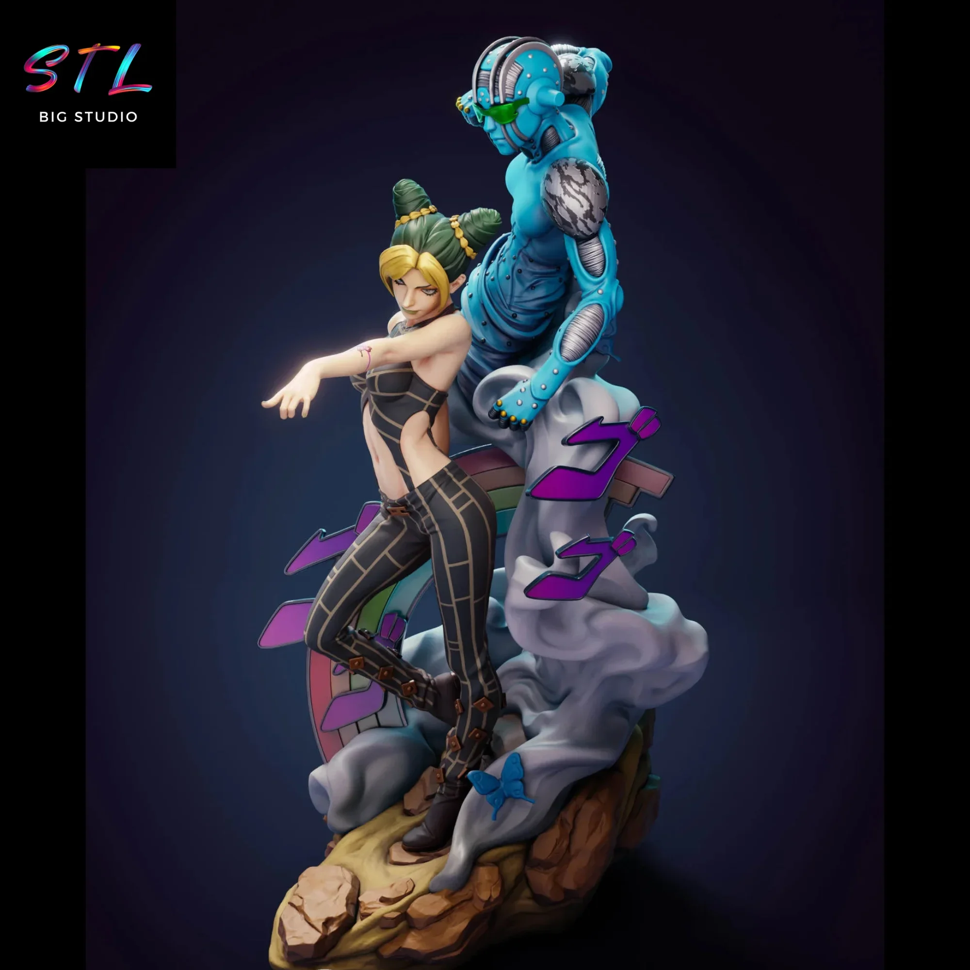 diorama jolyne cujoh stl jojo's bizarre adventure impresion 3d diorama jolyne cujoh stl jojo's bizarre adventure impresion 3d